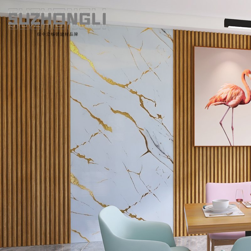 Hot sale Gilded design UV marble Board Wholesale PVC Wall Panel Engineering interior Decorative uv waterproof marble sheet