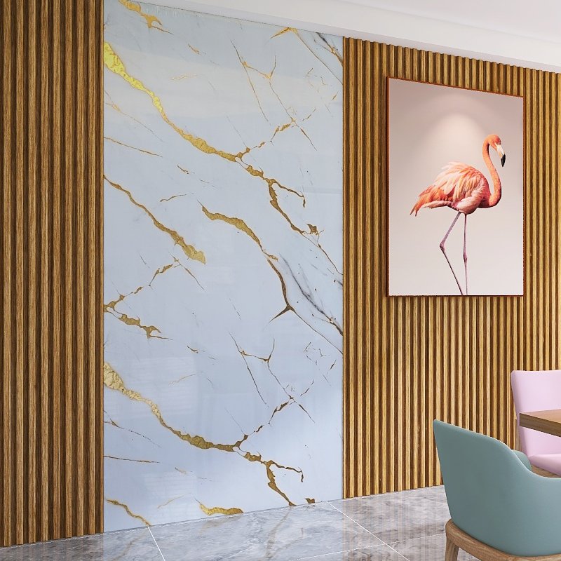 Hot sale Gilded design UV marble Board Wholesale PVC Wall Panel Engineering interior Decorative uv waterproof marble sheet