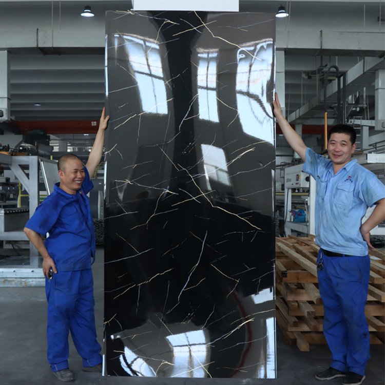 1220*2440*3mm UV Board Waterproof Plastic Sheet High Glossy PVC UV Marble Sheet for Wall Decoration