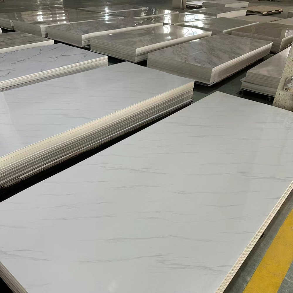 1220*2440mm 3D Printing PVC Marble Sheet Construction Decoration Glossy Board with CE ISO for Wall Panels