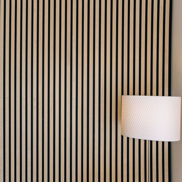 KASARO Factory Mdf Sound Absorption Wooden Decorative Acoustic Interior Slat Headboard Wall Panels And Boards Veneer Wood Panel