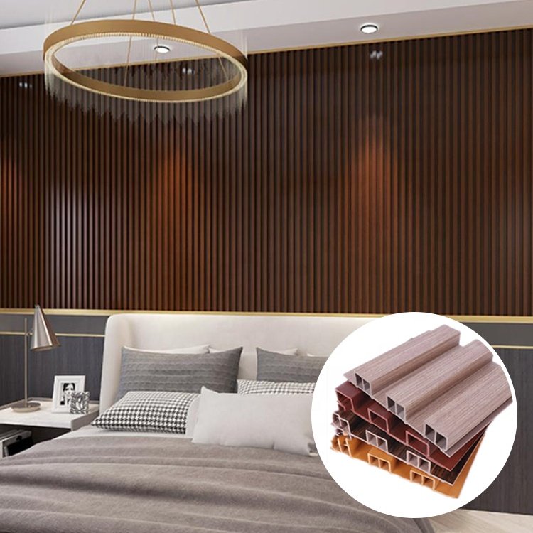WPC Interior wall board Water Proof Wood Plastic Composite Cladding fluted panel Wpc Wall Panel