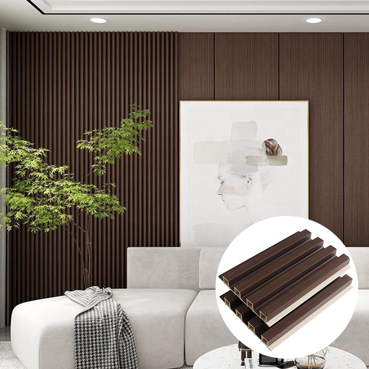 WPC Interior wall board Water Proof Wood Plastic Composite Cladding fluted panel Wpc Wall Panel