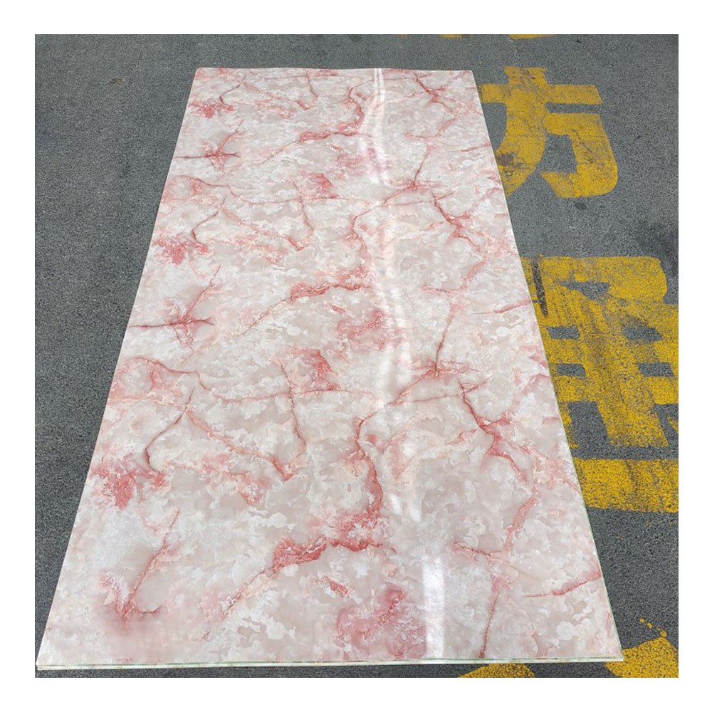 JINXING Hot Sale 3D UV Wall Panel Luxury Digital Printing Decor Wall Laminate Bright PVC Board For Bedroom Wall