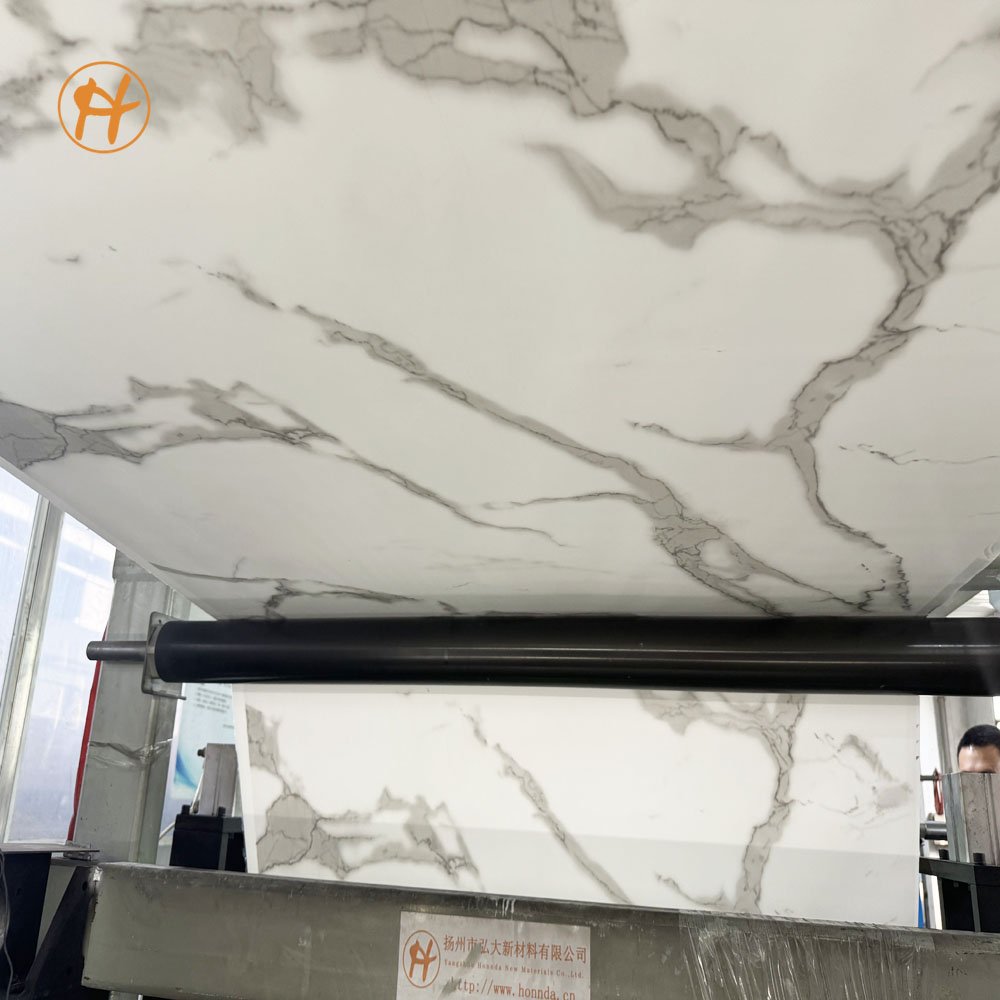 Glossy Dark Marble Pet Petg Sheet For Interior Wall Decoration And Kitchen Cabinet Lamination