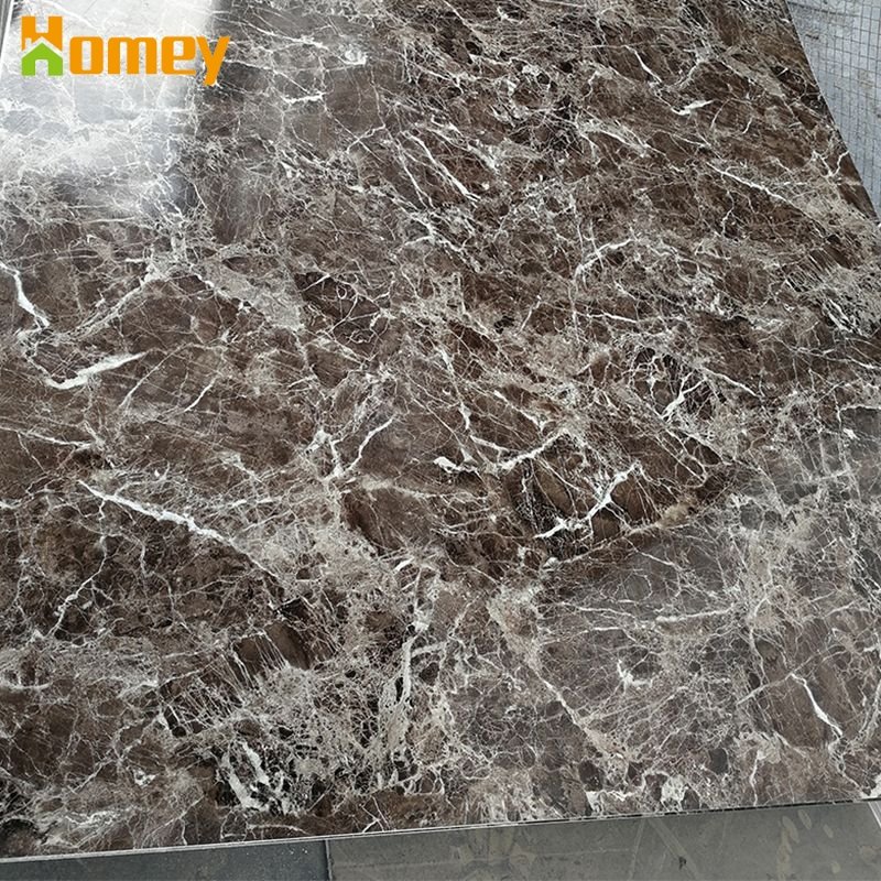 Interior environmental friendly waterproof high glossy PVC UV marble sheet PVC wall panel