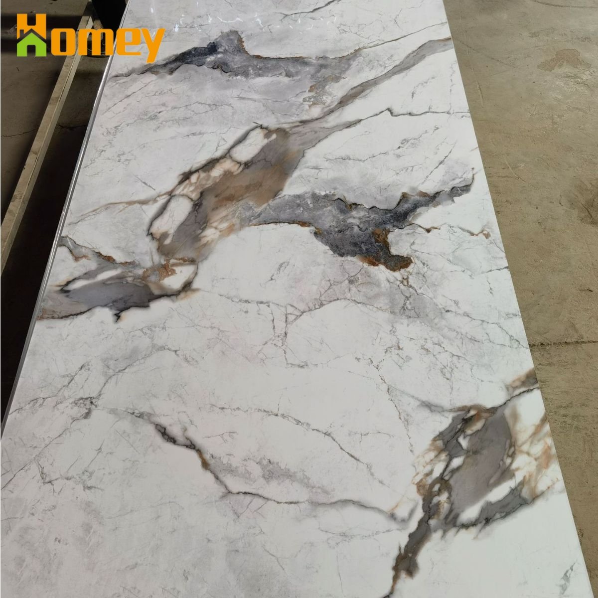Interior environmental friendly waterproof high glossy PVC UV marble sheet PVC wall panel