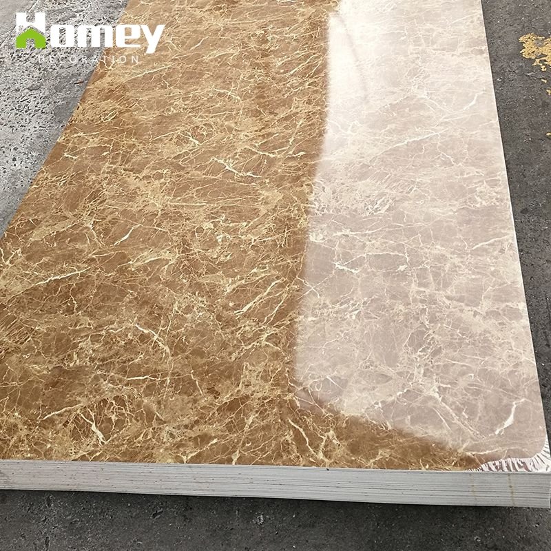 Interior environmental friendly waterproof high glossy PVC UV marble sheet PVC wall panel