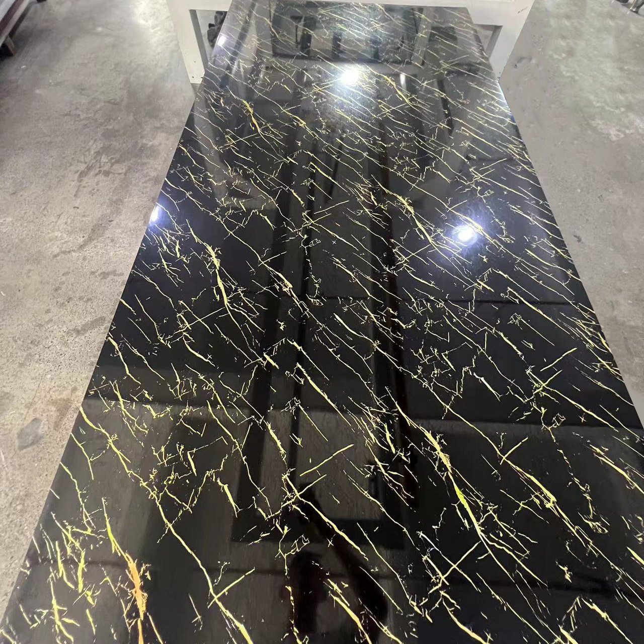 Interior environmental friendly waterproof high glossy PVC UV marble sheet PVC wall panel