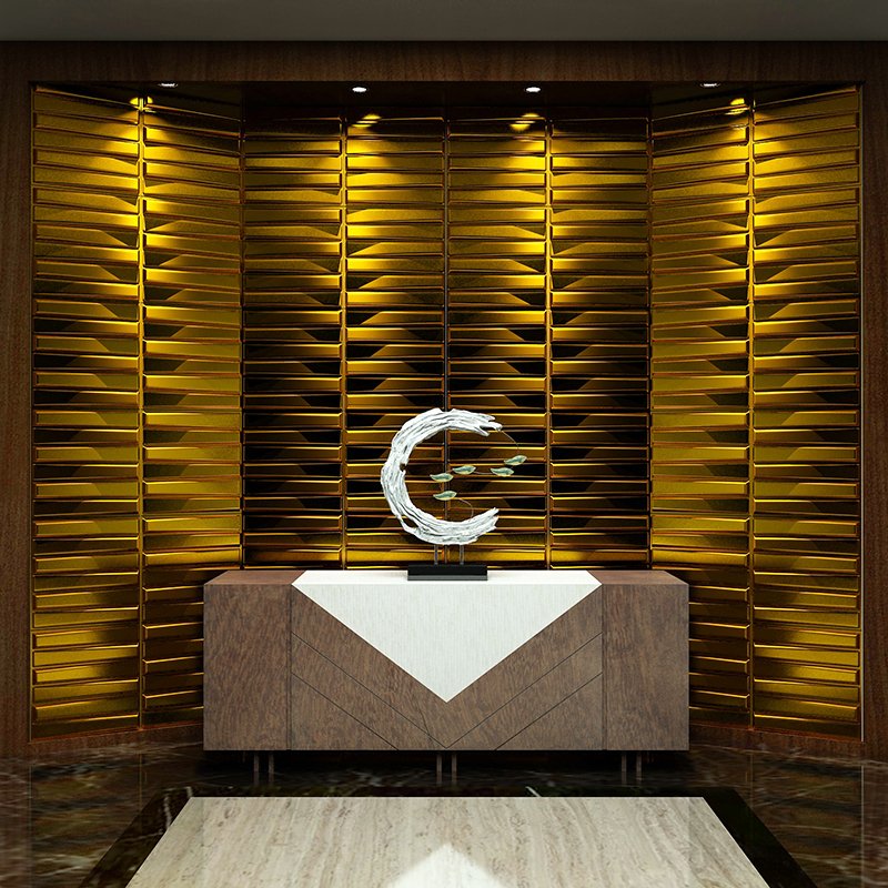Bamboo 3D Geometric Pattern PVC Wall board For Interior Home Hotel Wall 3d panels other wallpaper/wall panels
