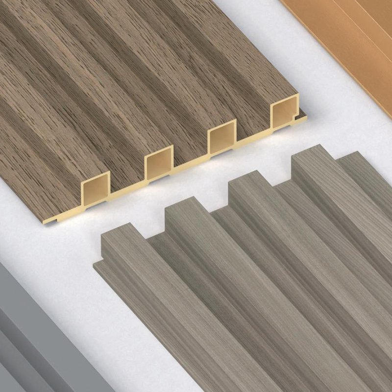 Best Price WPC wall fluted panel waterproof composite indoor decoration polyurethane wooden board