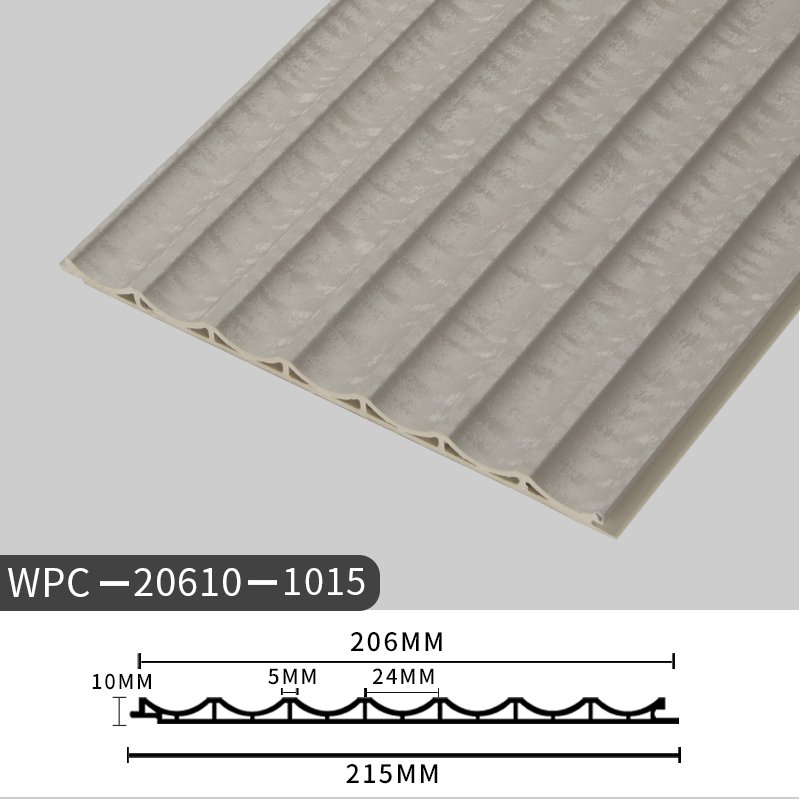 Hot Sale Interior Wall Panels PVC Waterproof Wave Shape Board 210*10 mm For Indoor Decoration