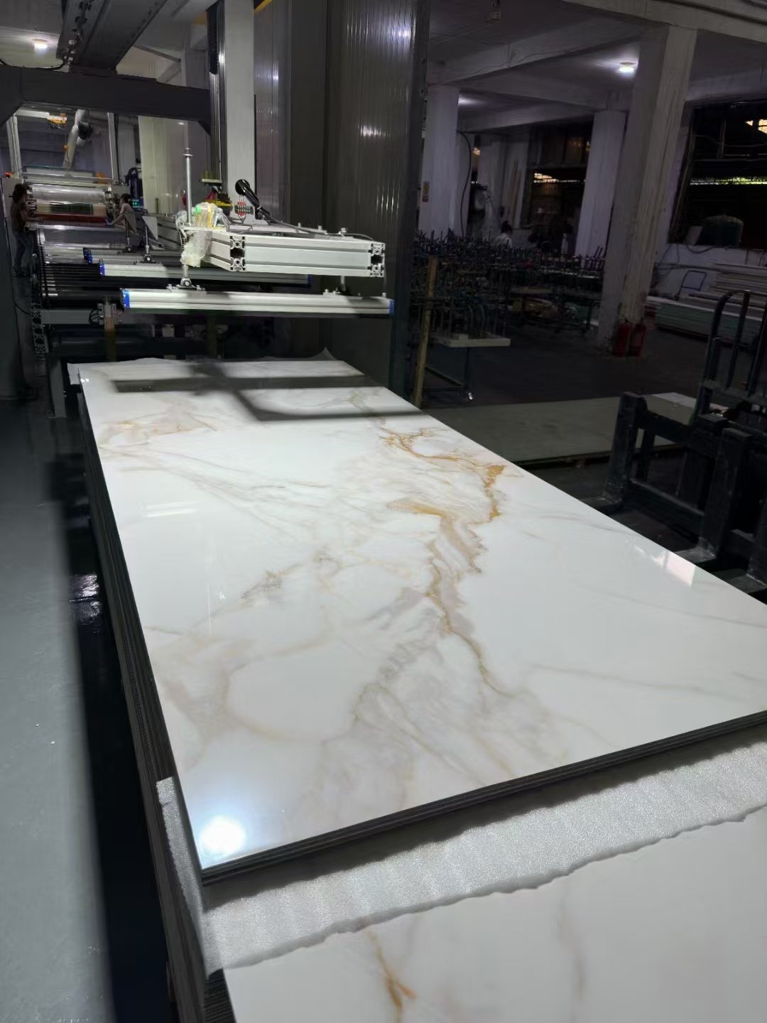 Decorative PET PVC Marble Sheet Stone Wall Boards 3D Wall Decor Waterproof WPC Wall Panel for Home Hotels Mall design