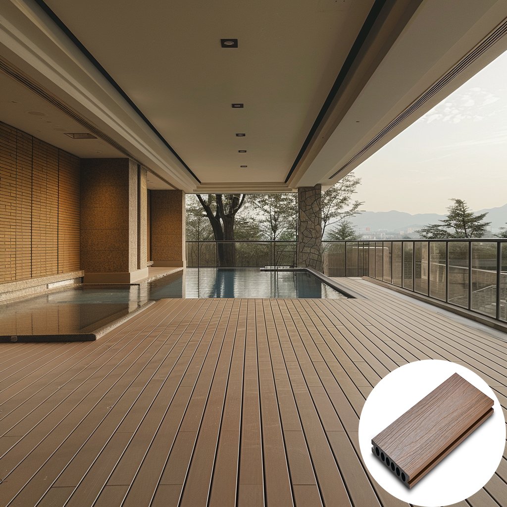 Outdoor Wpc Terrace Flooring Solid Deck Interlocking Wpc Wood Decking Boards Terrace Flooring Outdoor Patio Wpc Deck Tiles