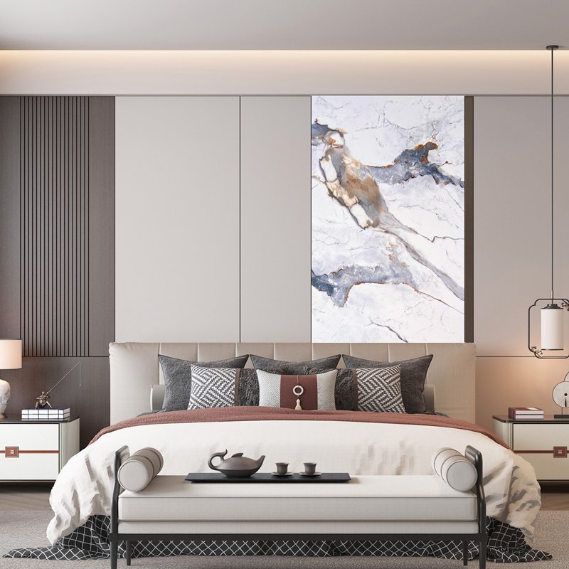 carbon slate marble wall decorative bamboo charcoal wood veneer bamboo charcoal board pvc uv marble sheet wall panel