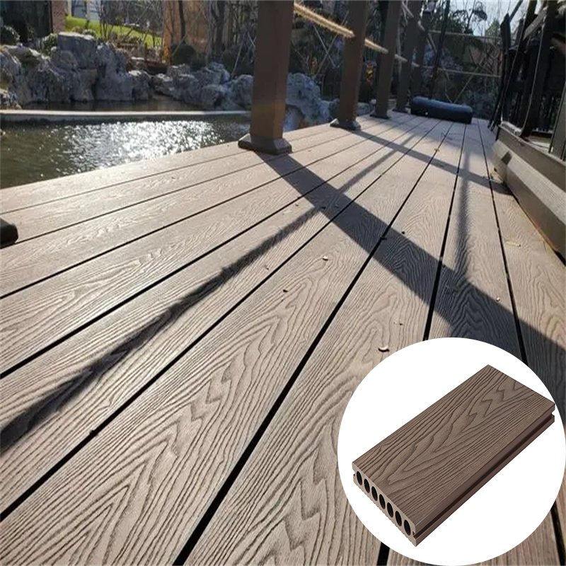 Outdoor WPC Composite Decking Boards Engineered Wood Flooring Decking Non-slip Patio Garden Flooring Plank WPC Decking Tiles
