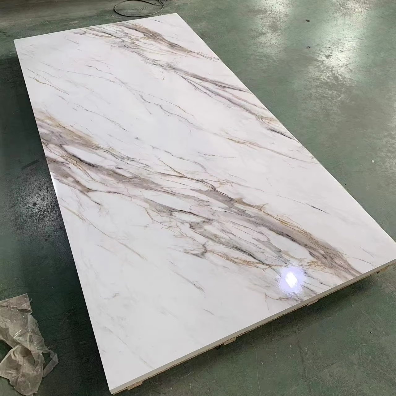 Factory Price Decorative Material PVC Marble Alternative Panels UV Coating Boards