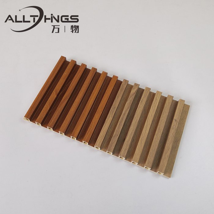 Interior decoration grille wall panel 160*24 mm wood plastic composite Other board 3d wpc fluted board panel