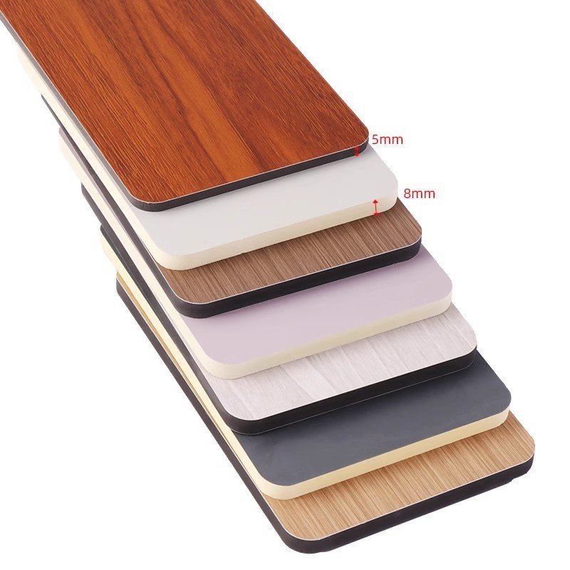 5mm 8mm WPC Solid Fiber board Sheet Bamboo Wood TV Wall Panels Decorative Wall Boards
