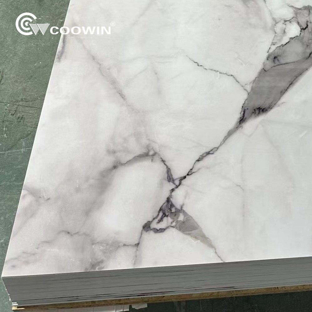 Decorative Board Waterproof Glossy1220*2440 3mm Modern UV Marble Sheets