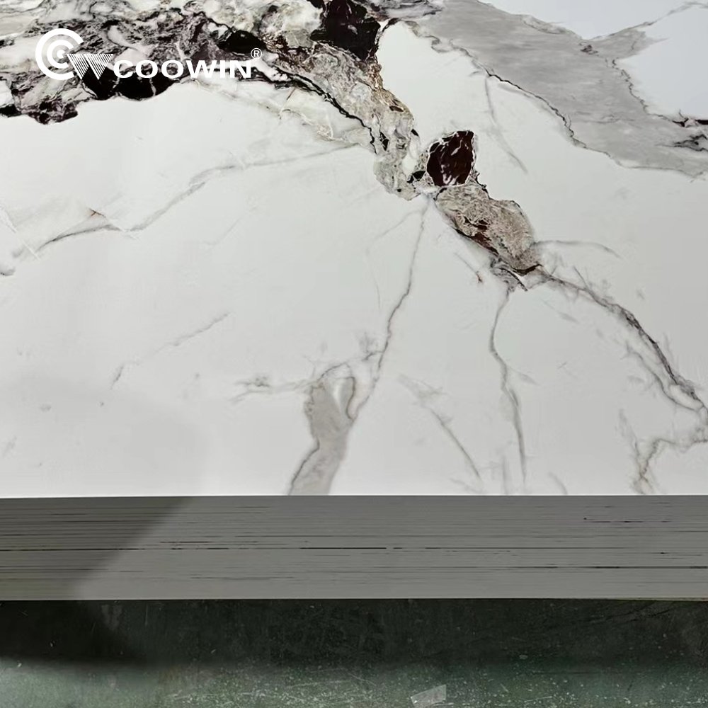 Decorative Board Waterproof Glossy1220*2440 3mm Modern UV Marble Sheets