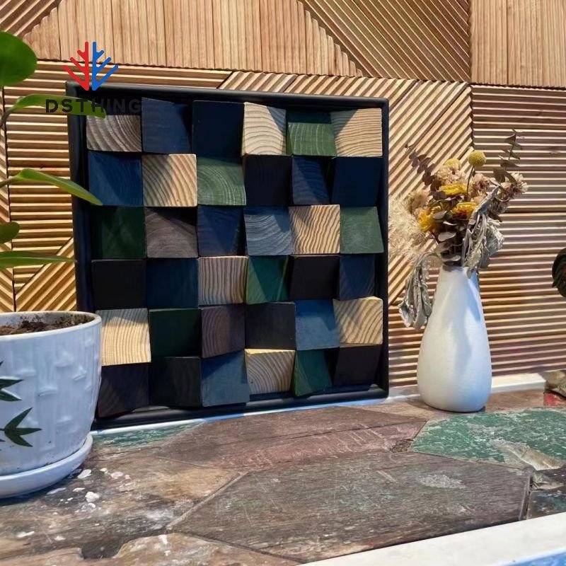 AISEN DSTHING Natural Home Decorative 3d Vertical Fluted Indoor Wall Wood Paneling