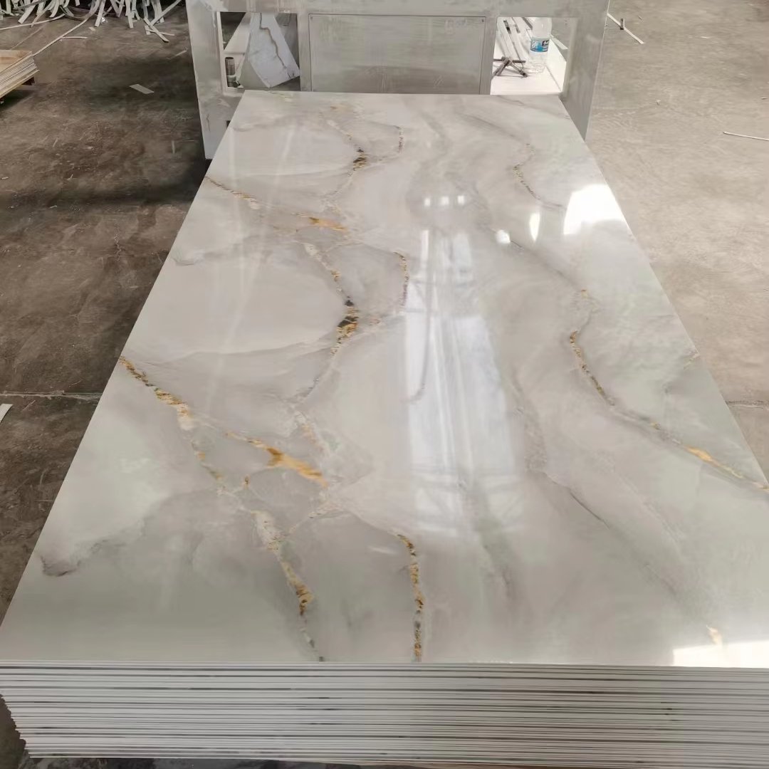 Chinese manufacturer 1220x2440mm 3mm PVC marble sheet UV wall cladding panel sheet
