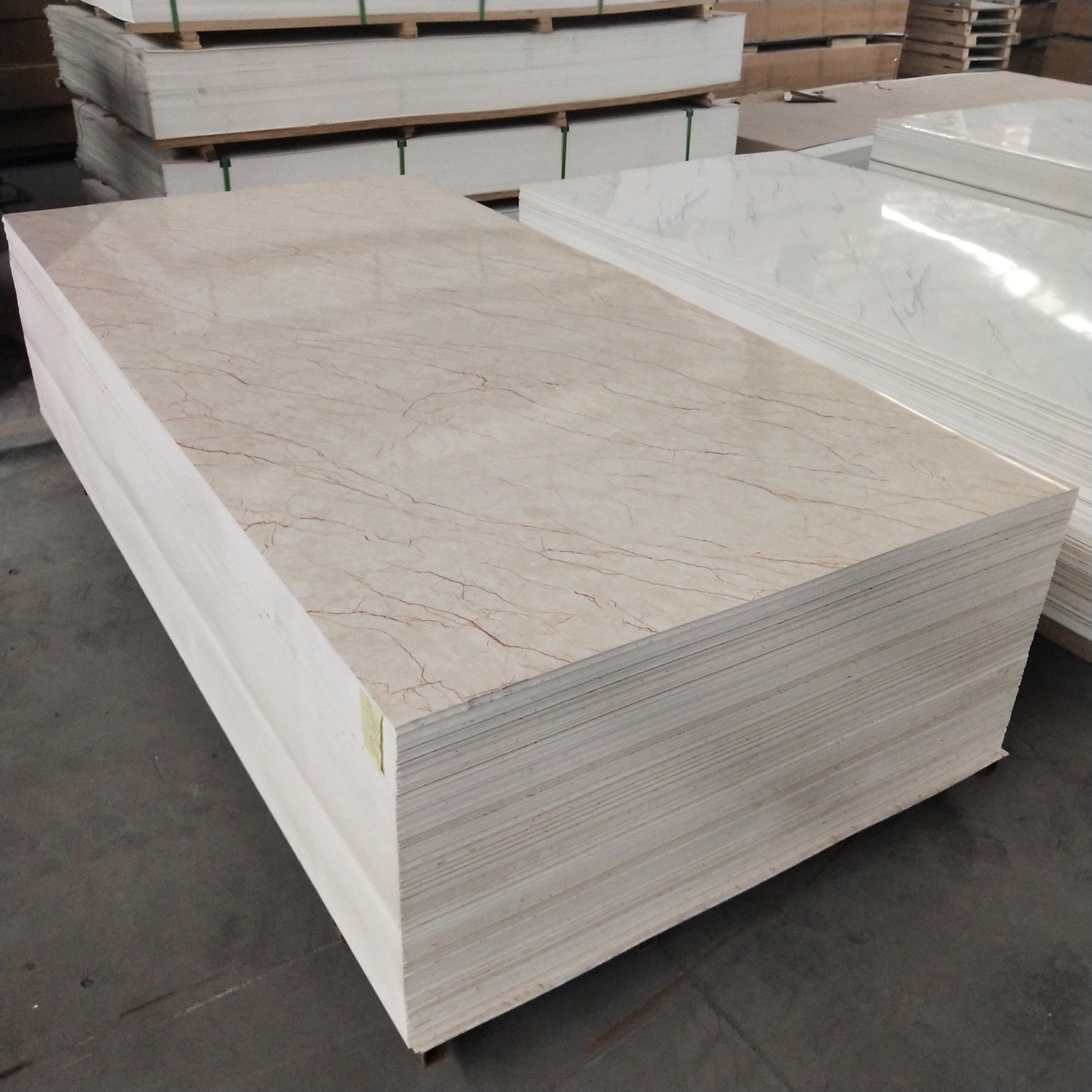 Chinese manufacturer 1220x2440mm 3mm PVC marble sheet UV wall cladding panel sheet