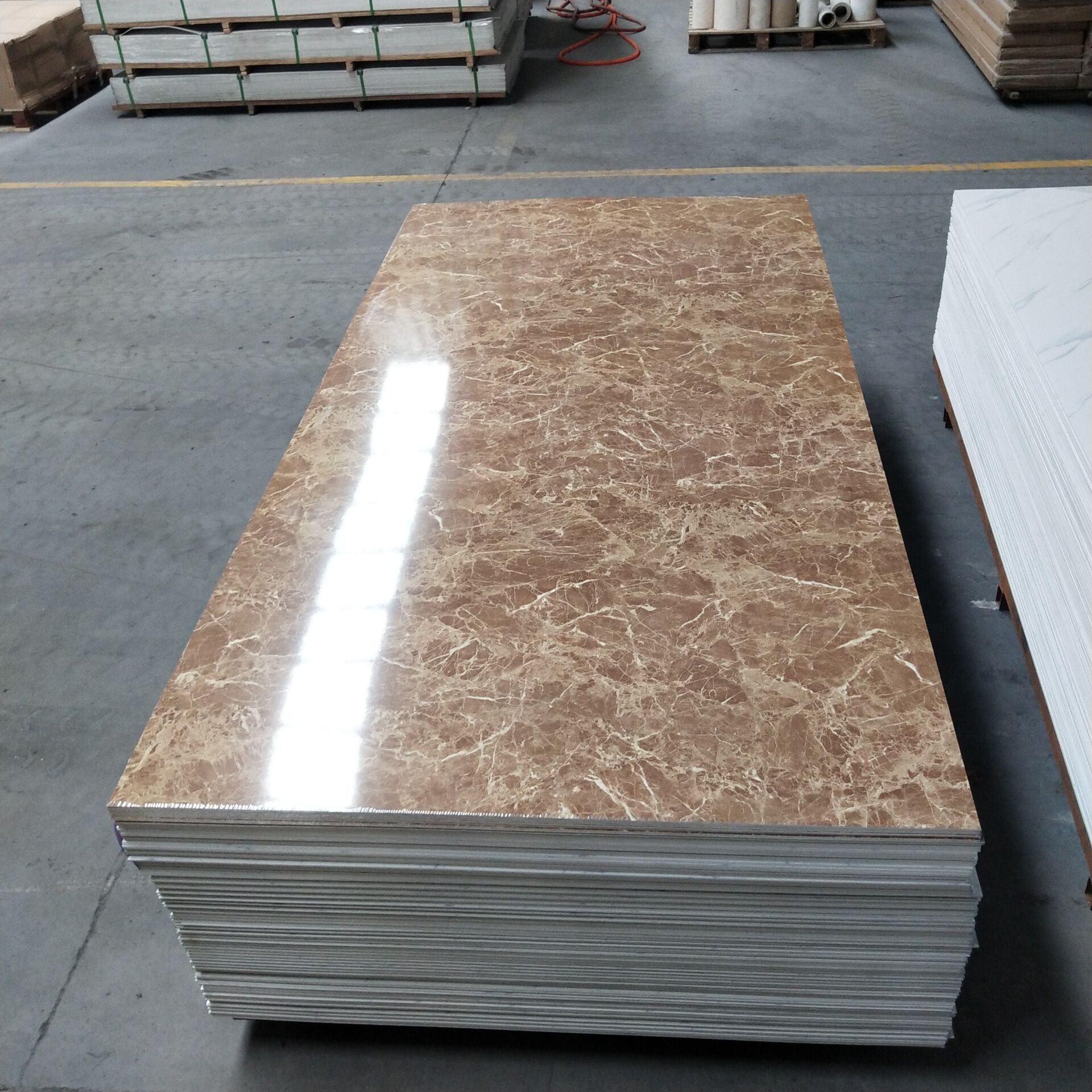 Chinese manufacturer 1220x2440mm 3mm PVC marble sheet UV wall cladding panel sheet