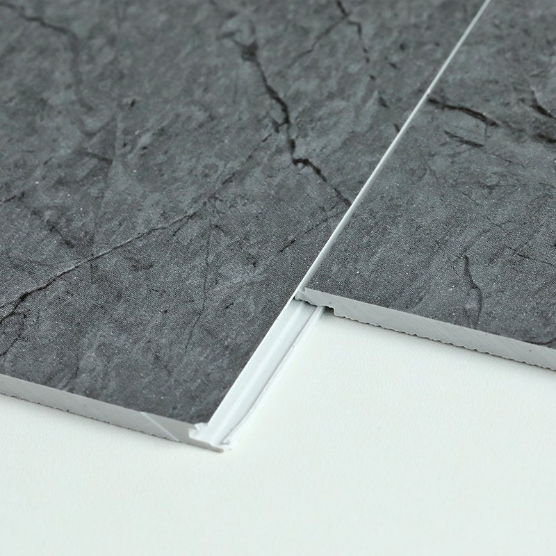 "JI Hotel" same style wood grain SPC wall panel seamless locking waterproof interior decoration board for bathroom