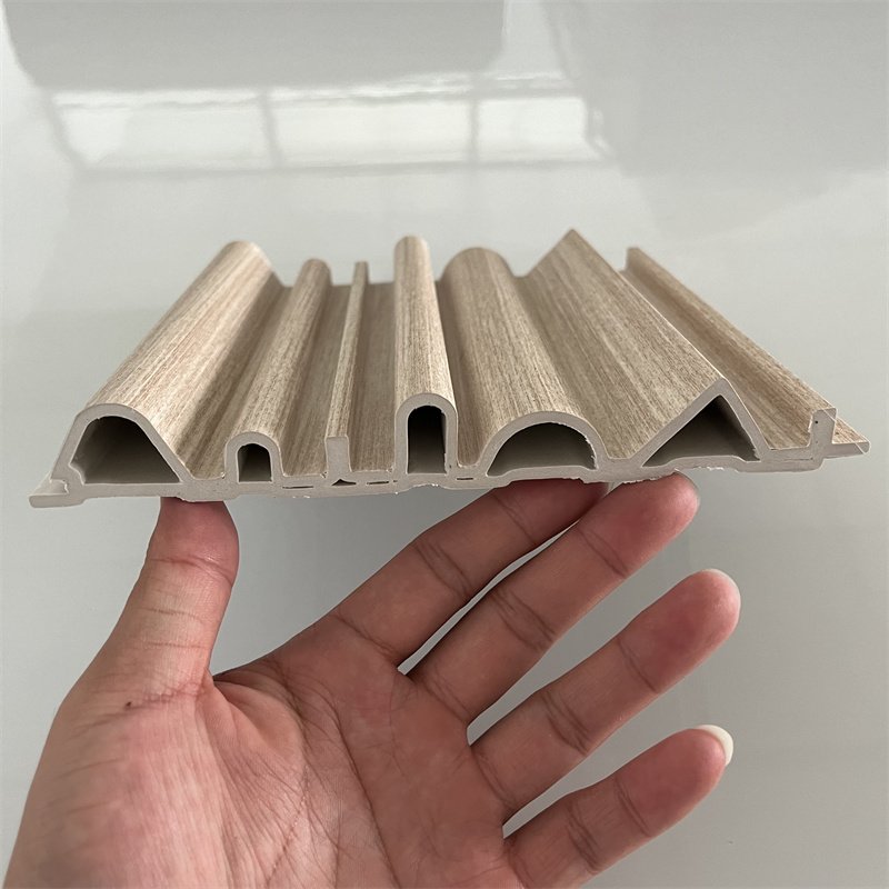 Home Interior Fluted WPC Wall Panel Wooden Wall Slat Panel Cladding Board