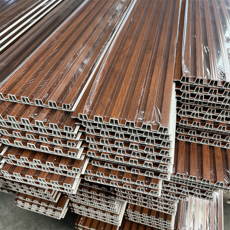 Home Interior Fluted WPC Wall Panel Wooden Wall Slat Panel Cladding Board