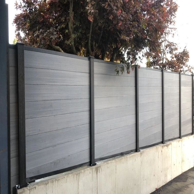 Popular Wood Plastic Composite Garden Fence Panel Post Outdoor Decoration Privacy Slat Wall WPC ASA Fence Board