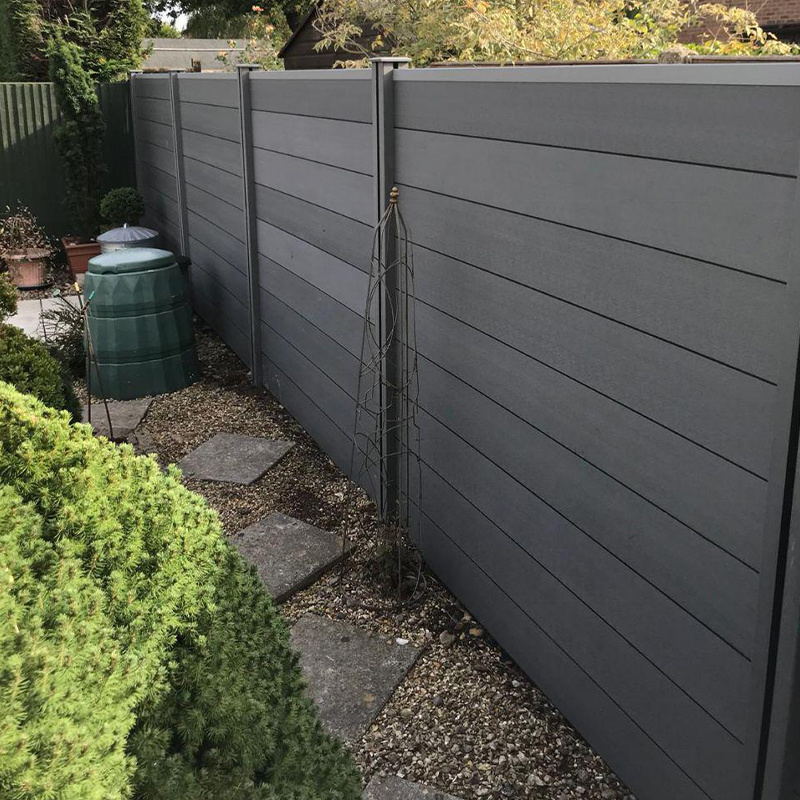 Popular Wood Plastic Composite Garden Fence Panel Post Outdoor Decoration Privacy Slat Wall WPC ASA Fence Board