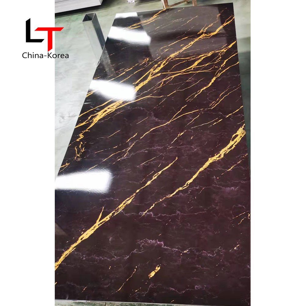 LT Easy To Install Alternative 3D UV Wall Panel High Glossy PVC Plates Wall Decor Wall Board For Bedroom