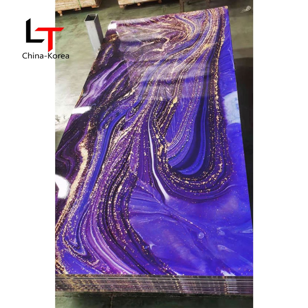 LT Easy To Install Alternative 3D UV Wall Panel High Glossy PVC Plates Wall Decor Wall Board For Bedroom