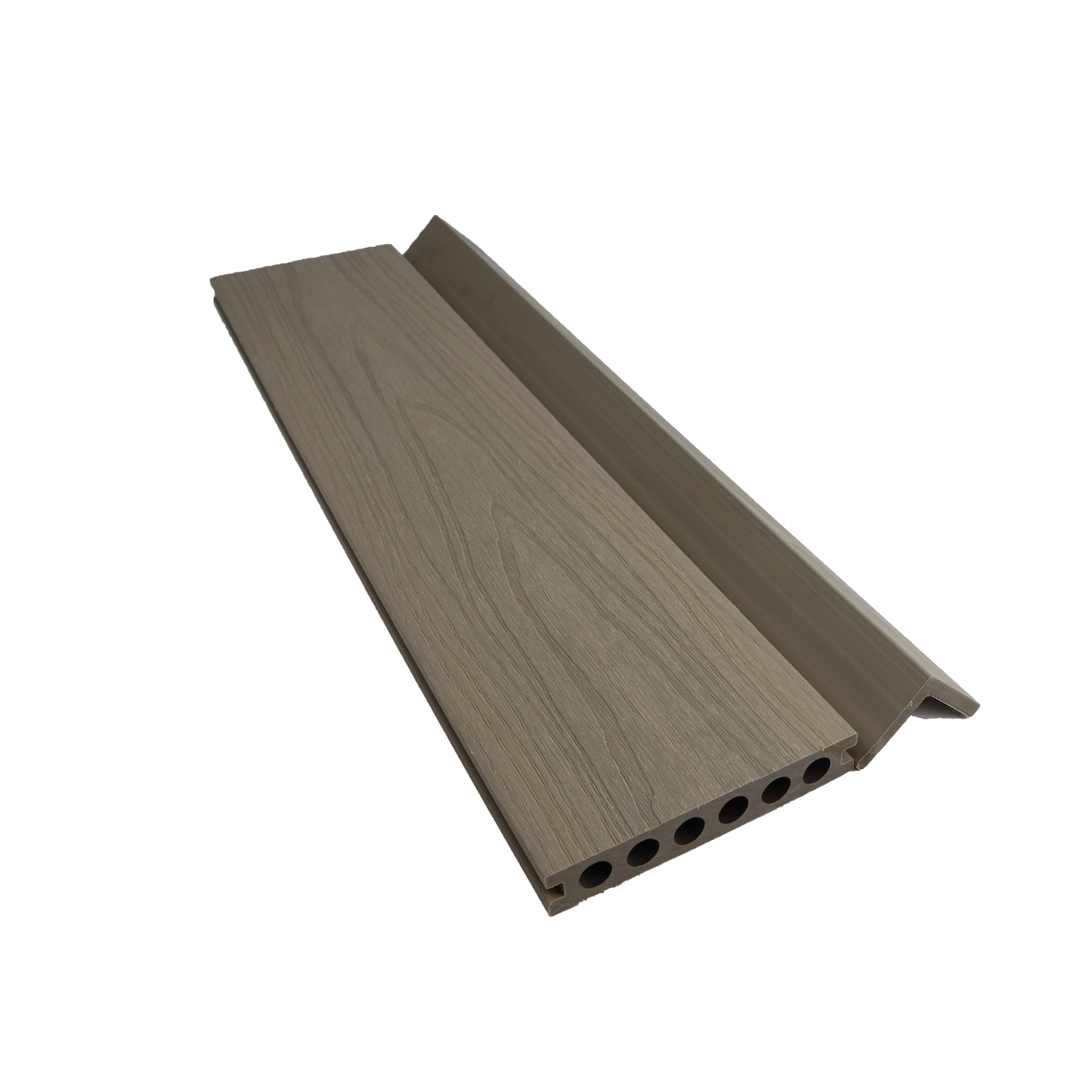 WPC edge banding strip custom WPC floor L-shaped corner protection WPC Co-extrusion right angle edge banding board floor corner