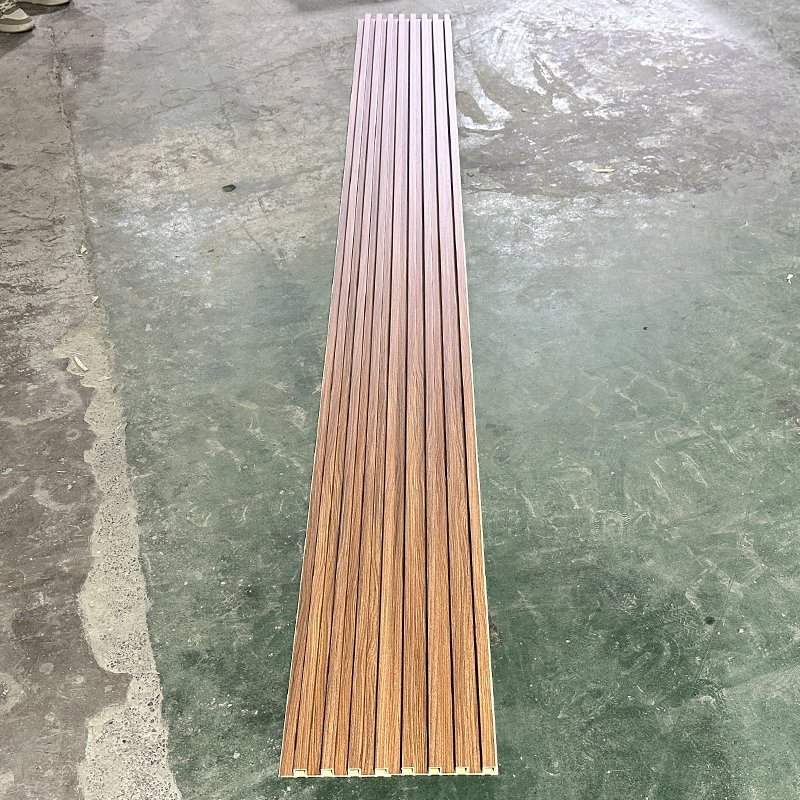 Chinese factory WPC fluted wall panel PVC Board slatted WPC panel for interior decoration wpc wall panel