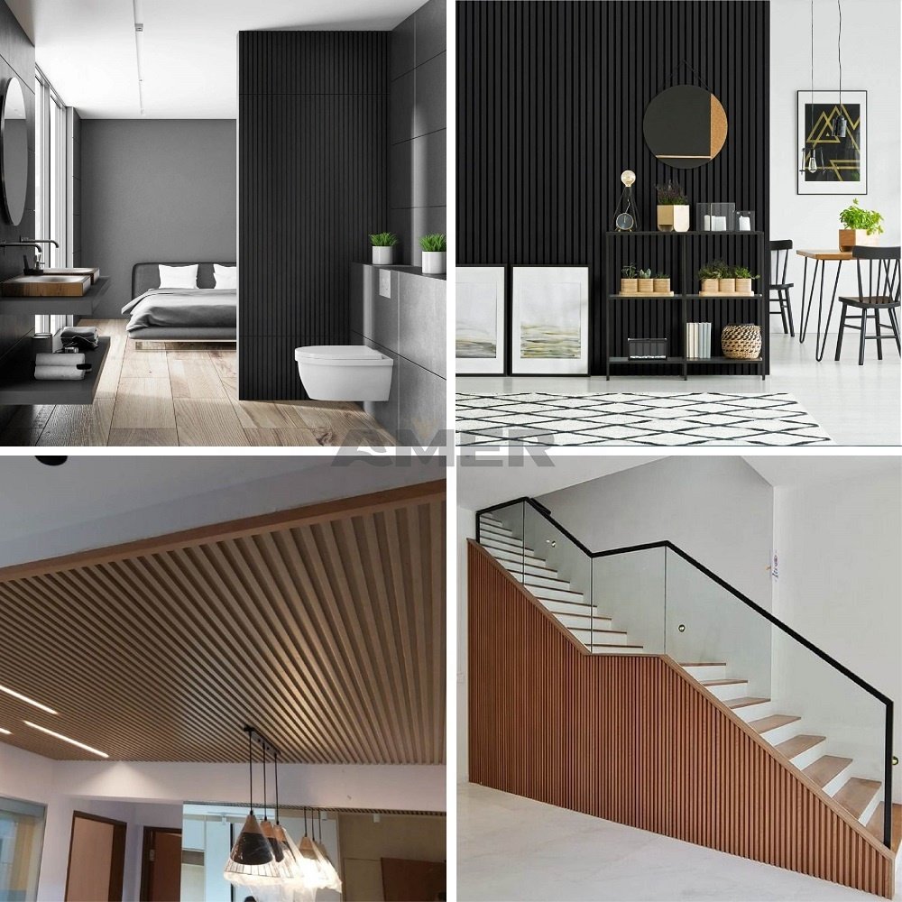 Amer Factory Price Waterproof 122mm Width Wall Panel Boards Wall Panels Interior Home Decoration