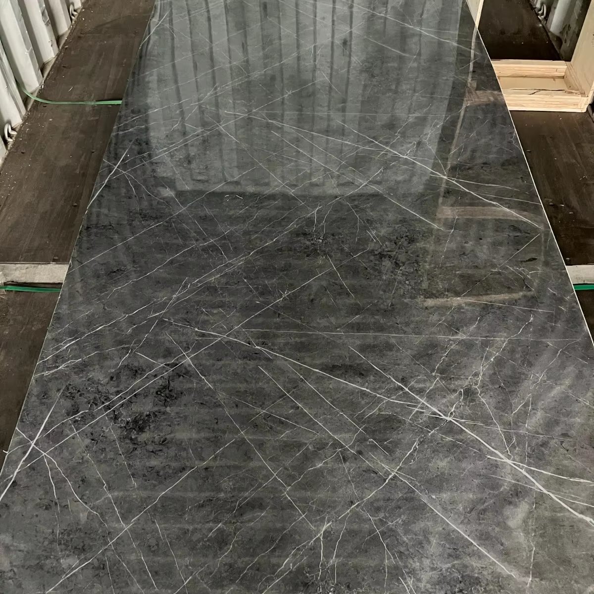 2024 hot selling high gloss interior design uv board embossed modern wall panels pvc wall panels boards uv marble