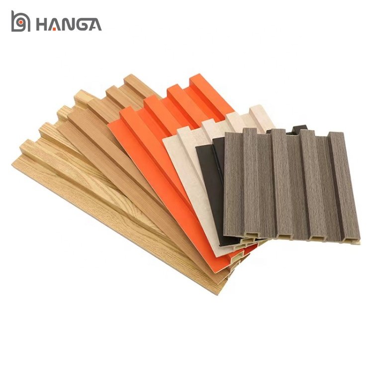 Crack Resistance Decoration Tv Grille Background Home Decor Wood Plastic Composite Wpc Boards Fluted Panel Wall