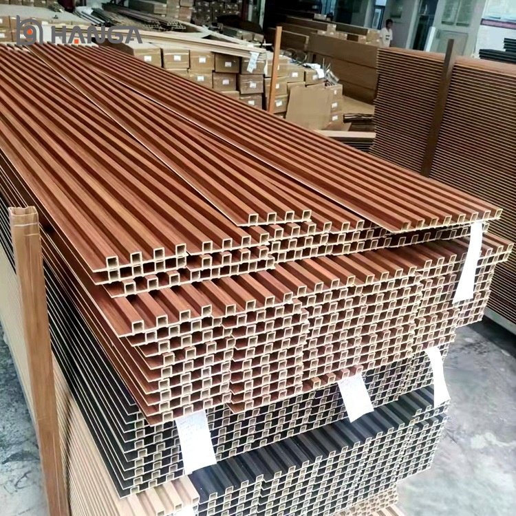Crack Resistance Decoration Tv Grille Background Home Decor Wood Plastic Composite Wpc Boards Fluted Panel Wall
