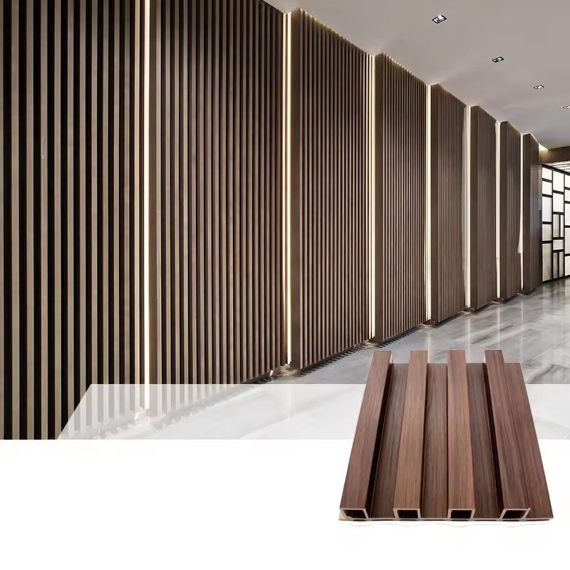 Decorative wpc indoor waterproof partition wall board brick cladding fluted decorative interior metal wpc wall panel