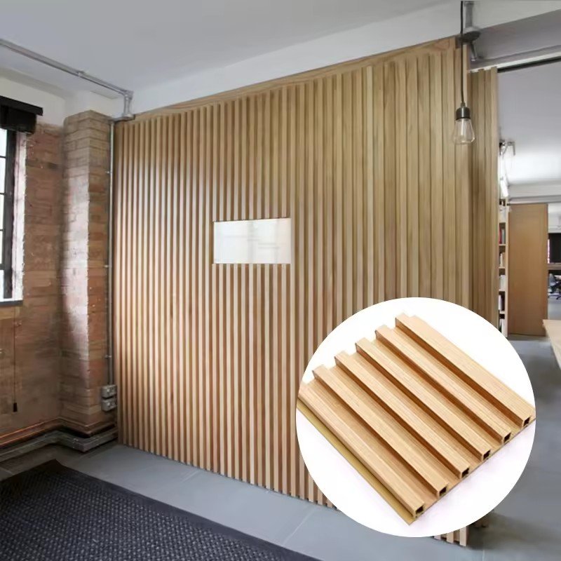 Decorative wpc indoor waterproof partition wall board brick cladding fluted decorative interior metal wpc wall panel