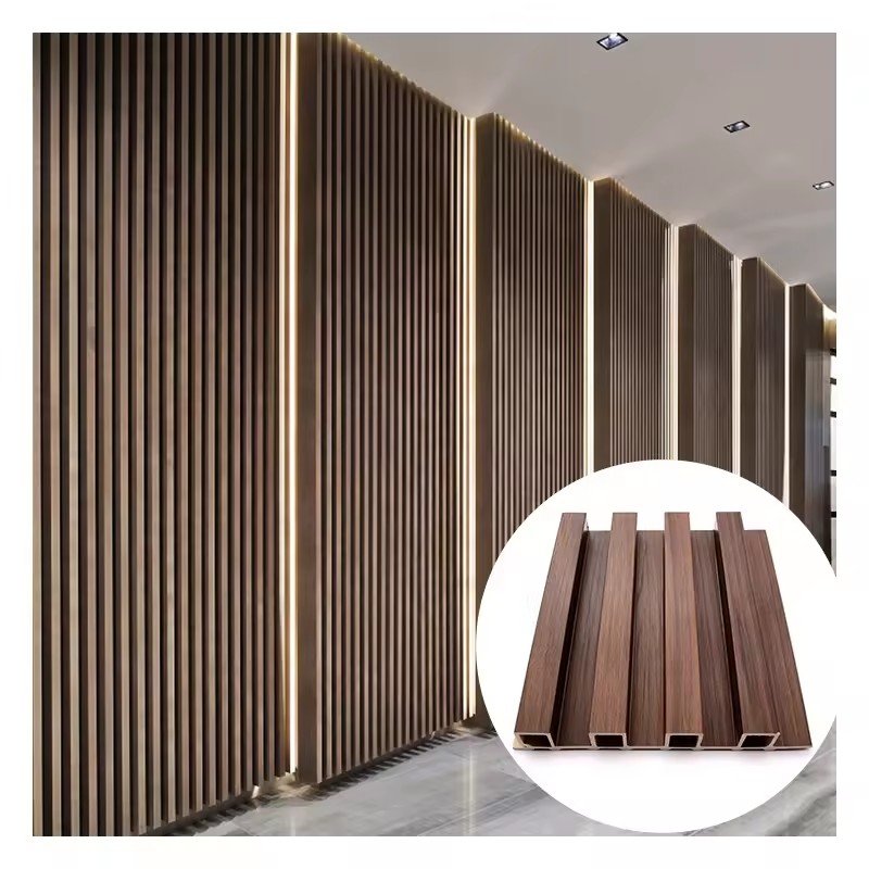 Decorative wpc indoor waterproof partition wall board brick cladding fluted decorative interior metal wpc wall panel
