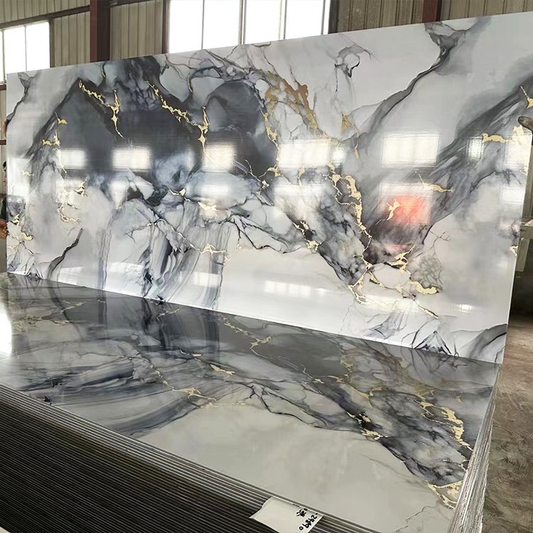 UV PVC Marble Sheet marble board wall panel alternative 3mm For Wall Decoration
