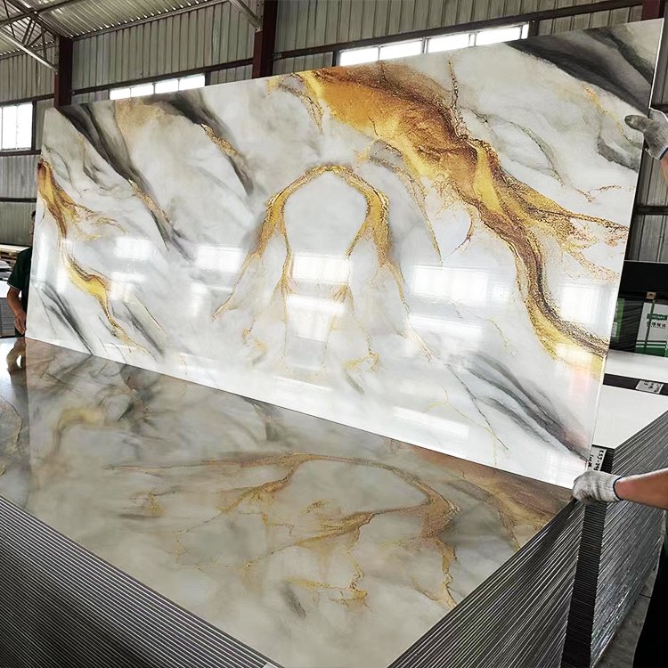 UV PVC Marble Sheet marble board wall panel alternative 3mm For Wall Decoration