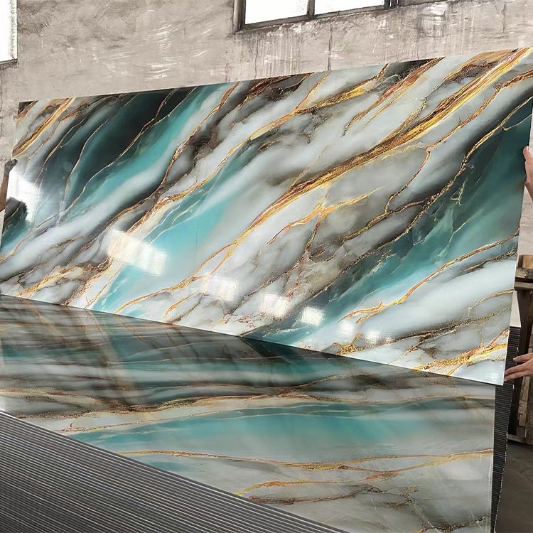 UV PVC Marble Sheet marble board wall panel alternative 3mm For Wall Decoration