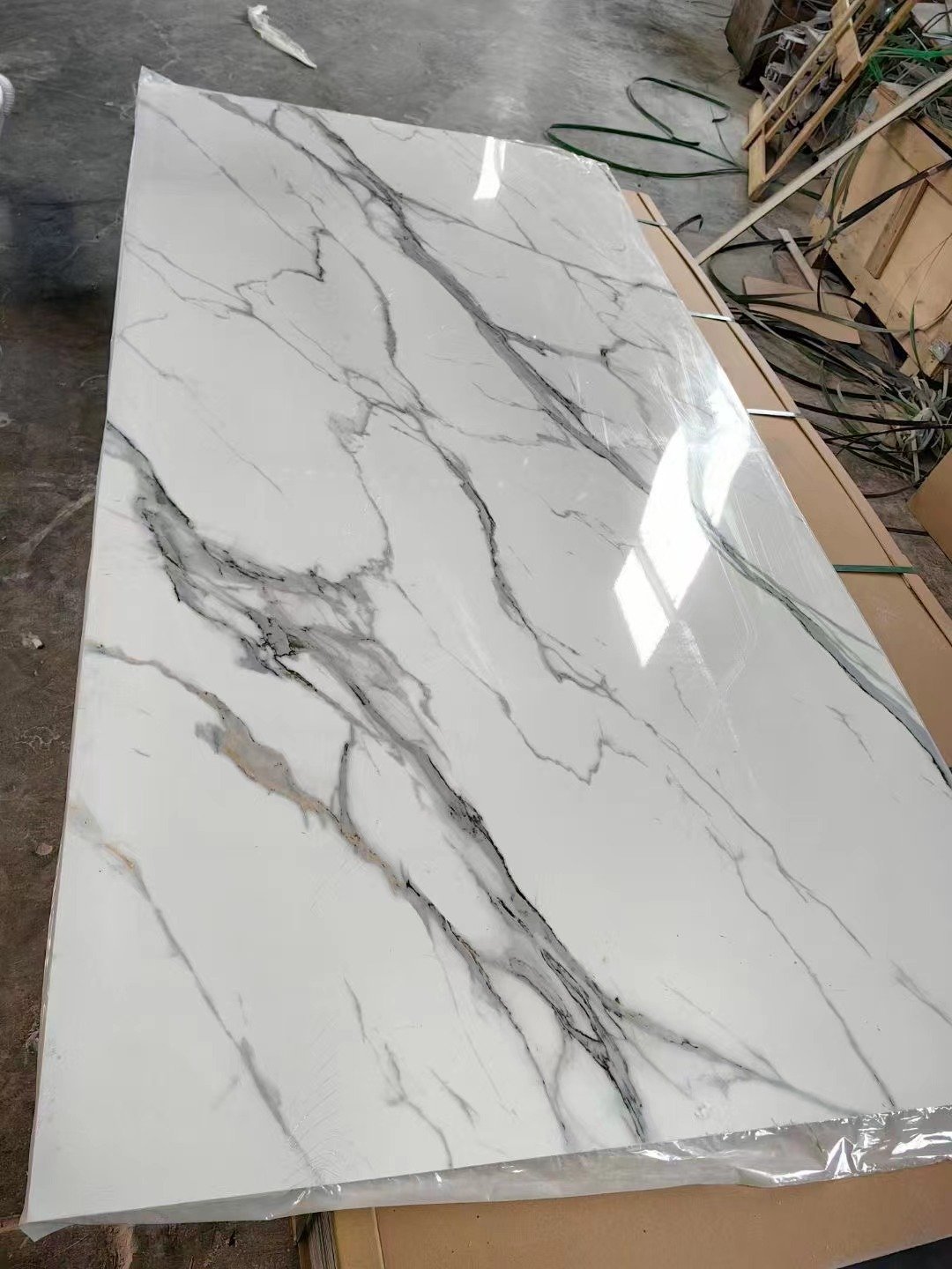 Good Quality Fire Proof Marble Wall Panel Indoor Decorate Living Room SPC Wall Panel Pvc Wall Panel Marble