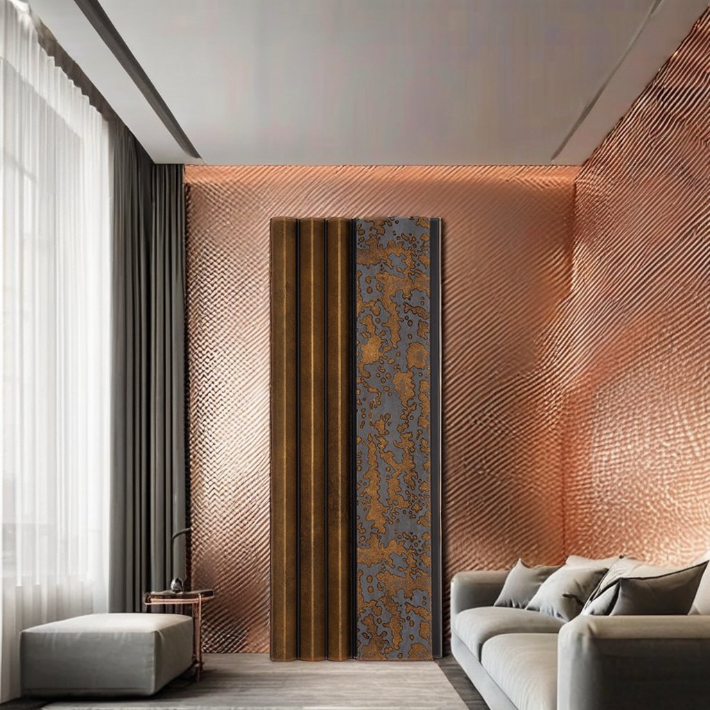 Hottest Eco-Friendly Easy Installation Wall Decoration PS Wall Panel Charcoal Louvers Indoor Hotel Office Bamboo 1-Year